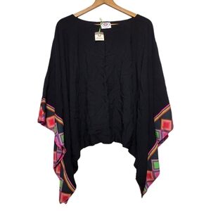 Opuntia Ecuadorian Cotton Polyester Blend Poncho